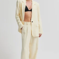 Lino Classic Trousers, alabaster gleam