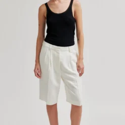 Lino Shorts, white alyssum