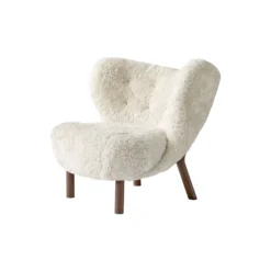 Little Petra VB1 loungestol, Moonlight/olieret valnød