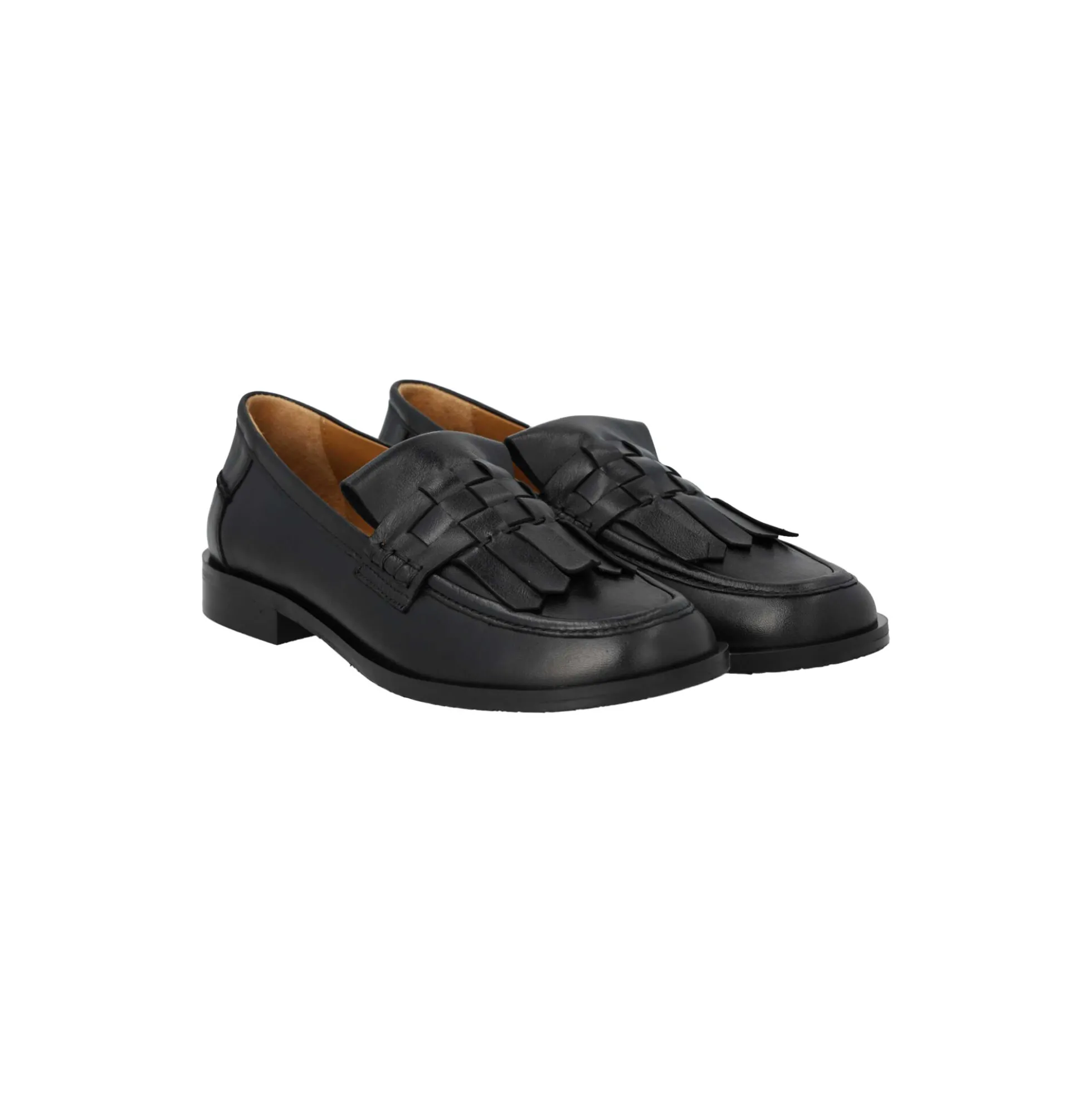Loafer with braid detail, black