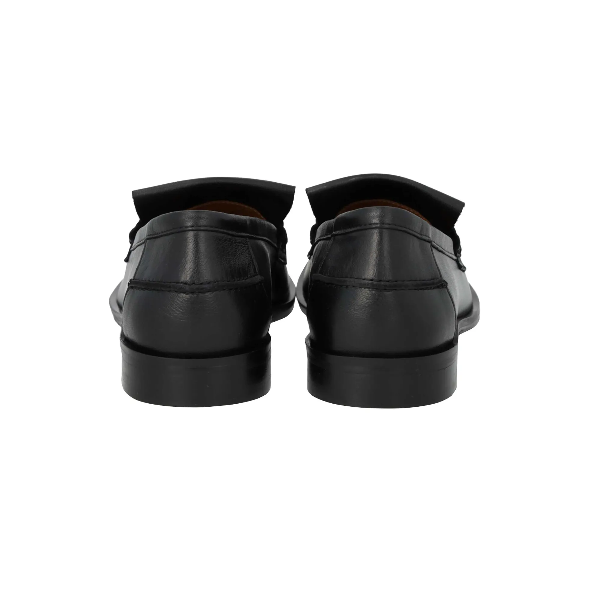 Loafer with braid detail, black