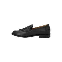 Loafer with braid detail, black