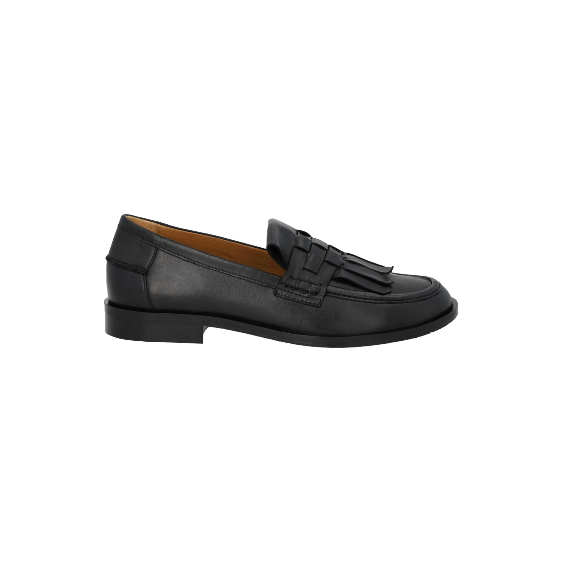 Loafer with braid detail, black