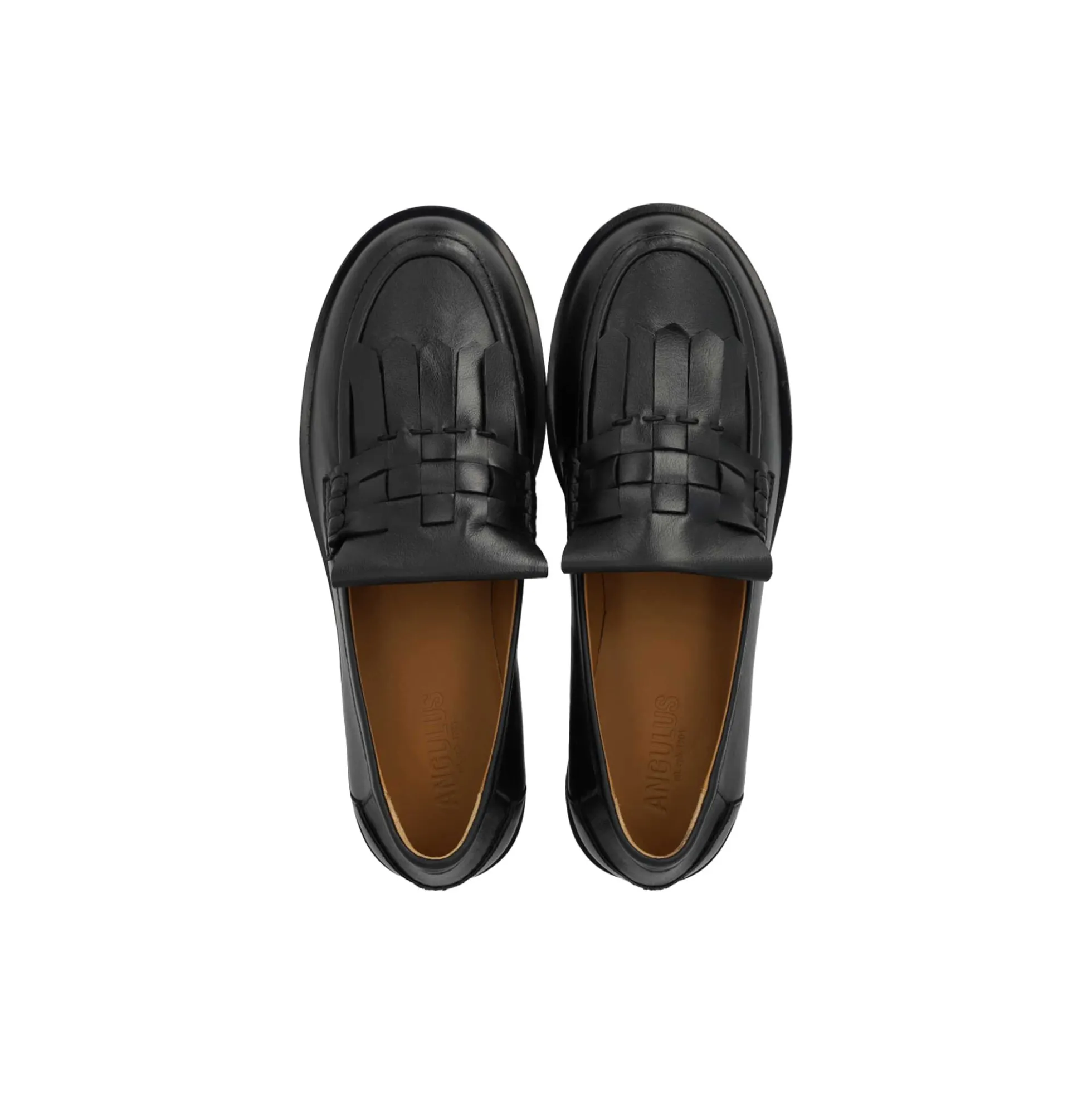 Loafer with braid detail, black