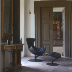 Lobster Chair loungestol, sort eg/sort