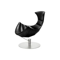 Lobster Chair loungestol, sort eg/krom