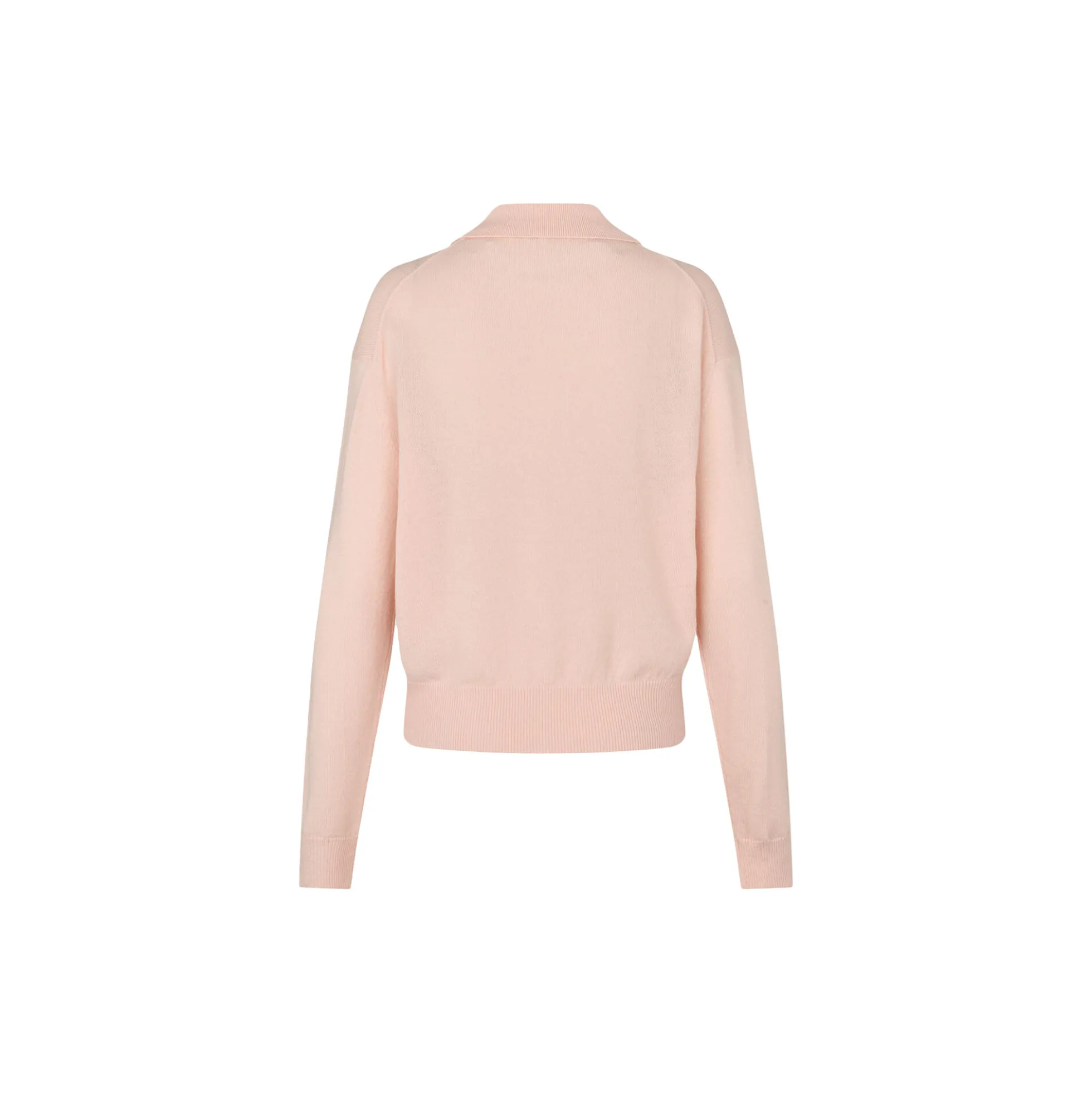 Longo Knit LS Collar, pale dogwood