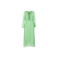 Long ruffle dress, mint