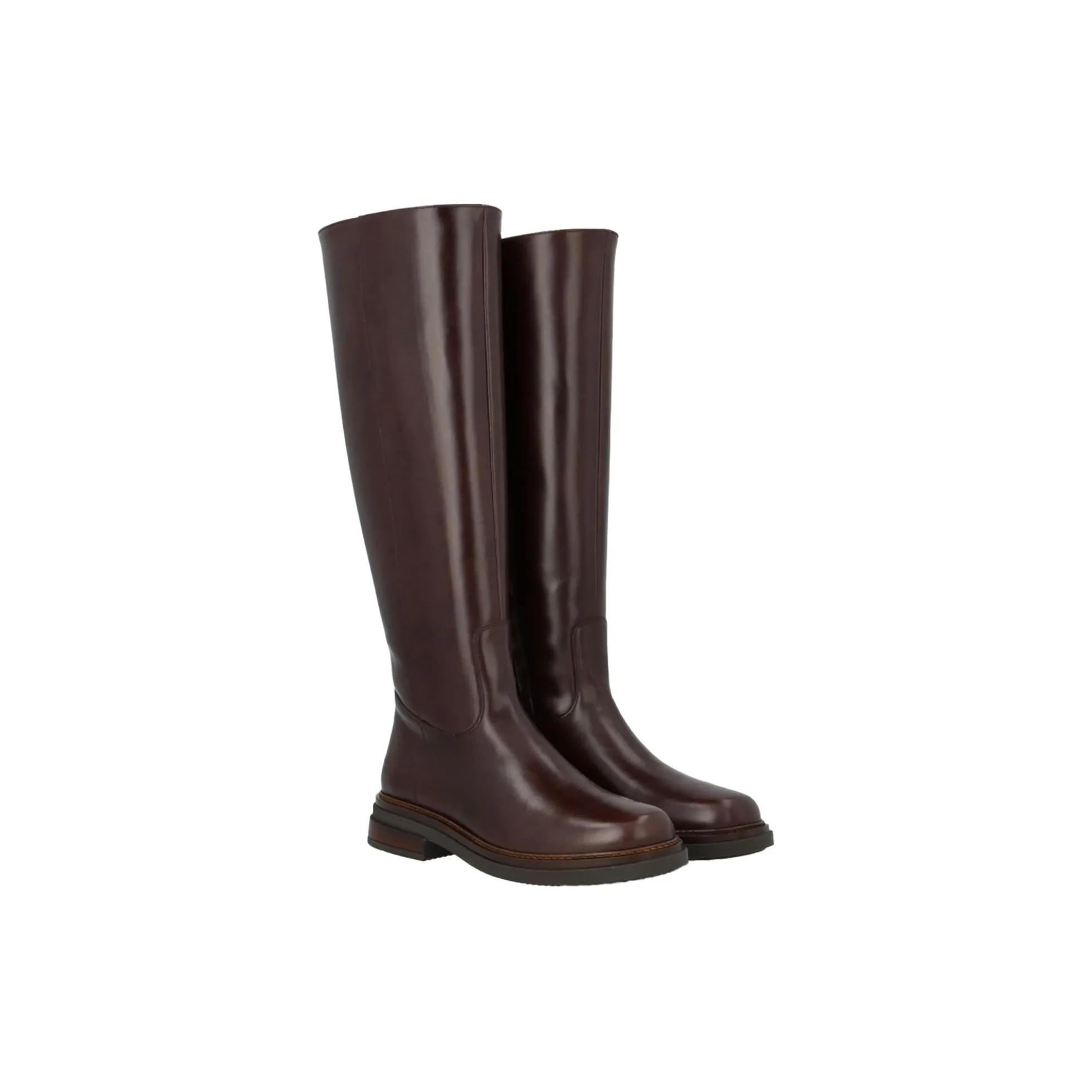 Long shafted boot, dark brown/dark brown