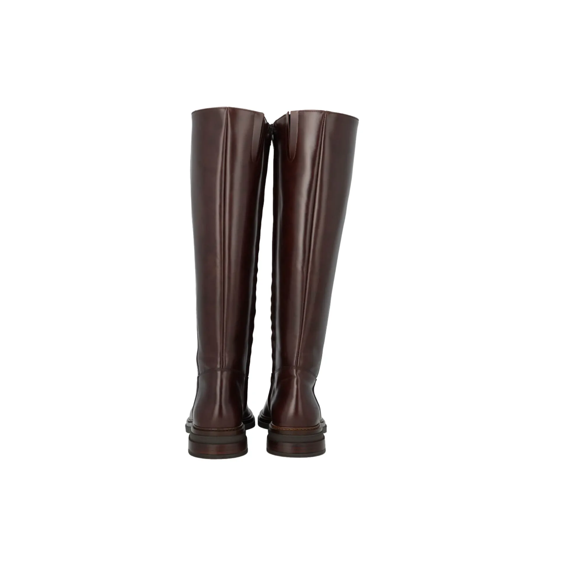 Long shafted boot, dark brown/dark brown