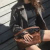 LotusMBG Bag, Woven, cognac