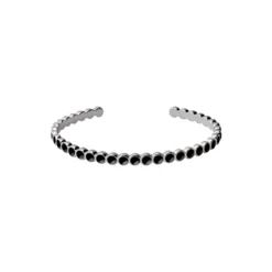LUMI Bracelet, rhodium/black