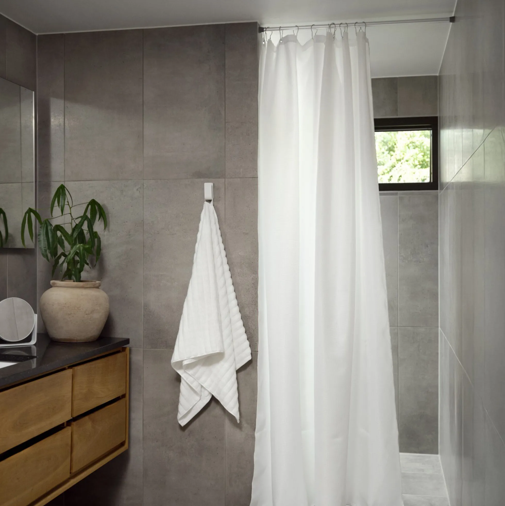 Lux badeforhæng, white