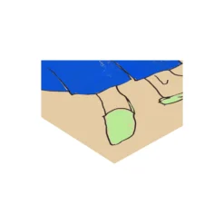 Lying Down in Blue and Red