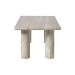 Mabel Marble Coffee Table, greige marble