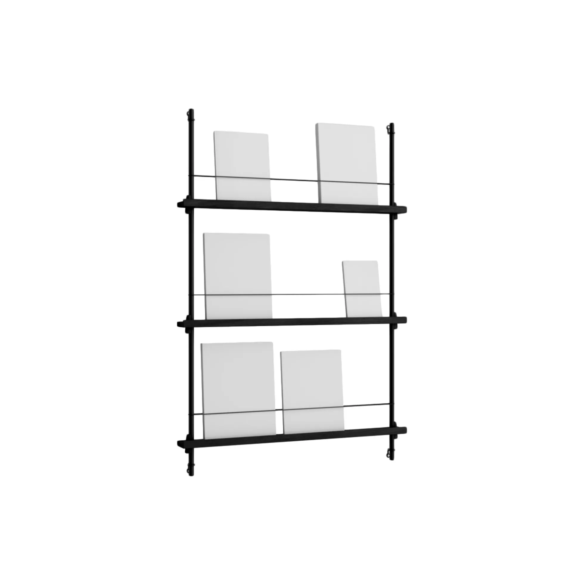 Magazine Shelving Medium, black/black