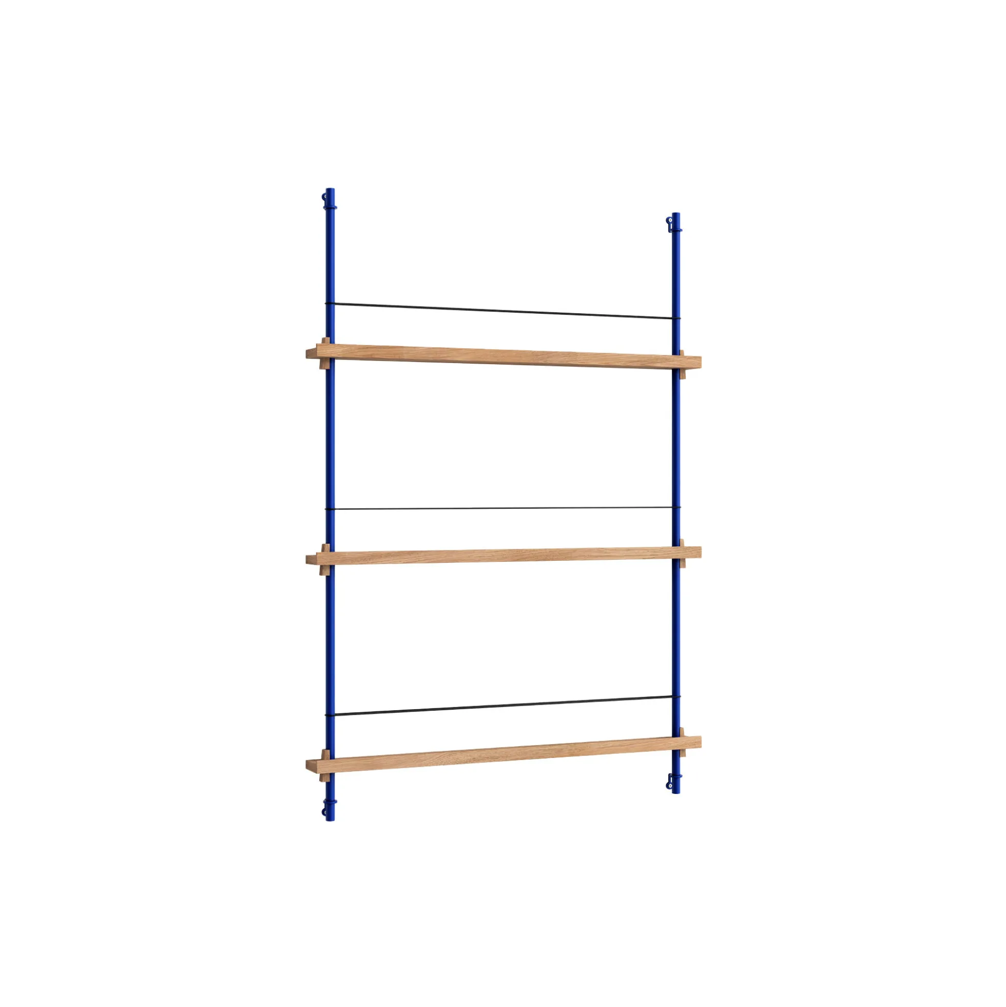 Magazine Shelving Medium, oak/deep blue