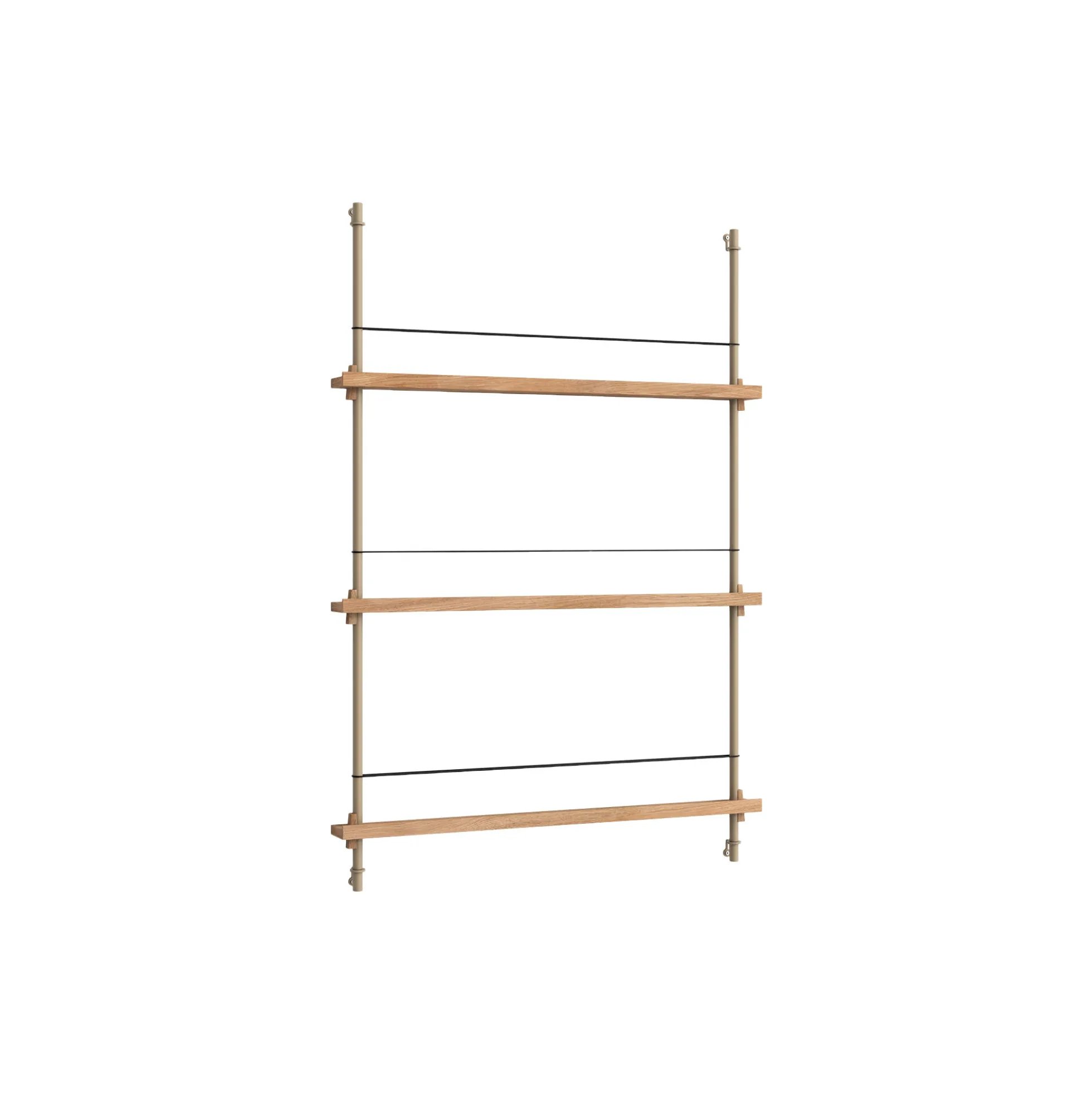 Magazine Shelving Medium, oak/warm grey