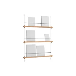 Magazine Shelving Medium, oak/white