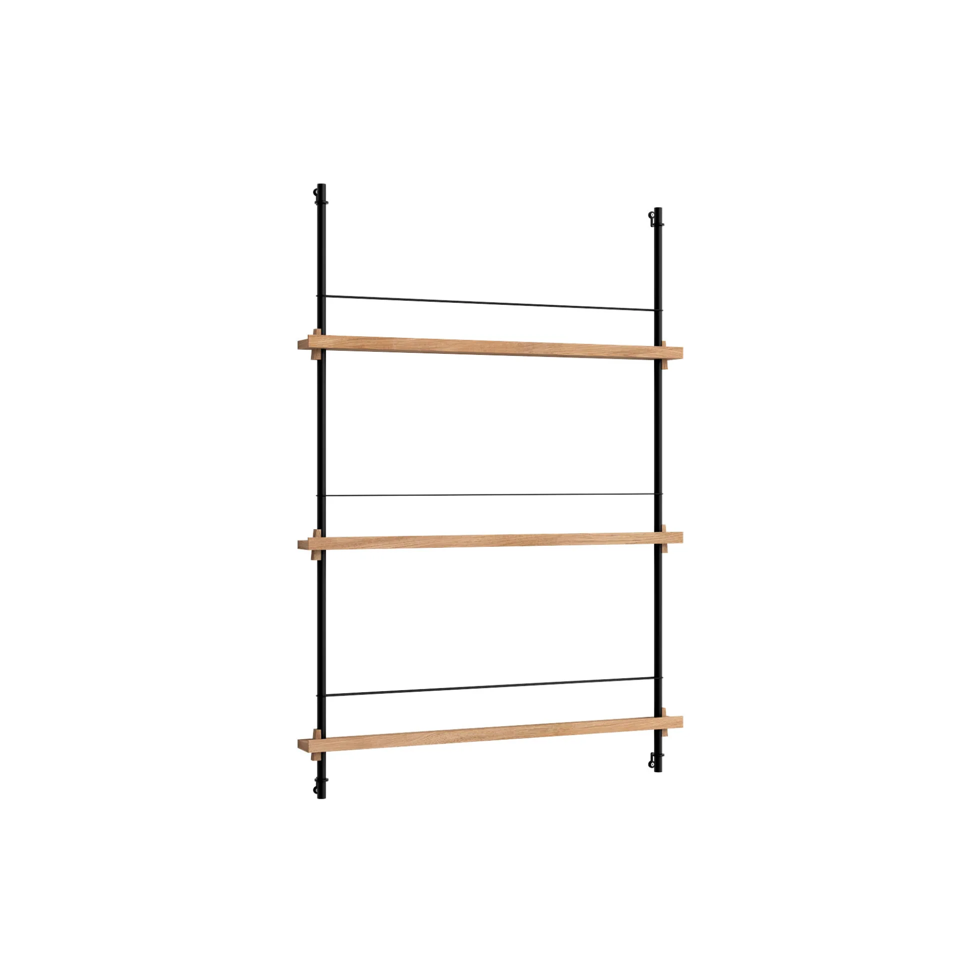 Magazine Shelving Medium, oak/black
