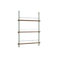 Magazine Shelving Medium, smoked oak/pine green
