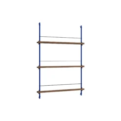 Magazine Shelving Medium, smoked oak/deep blue