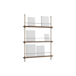 Magazine Shelving Medium, smoked oak/warm grey
