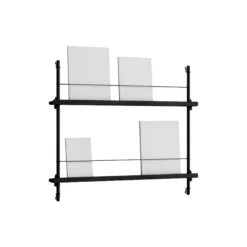 Magazine Shelving Small, black/black