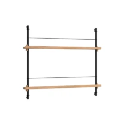 Magazine Shelving Small, oak/black