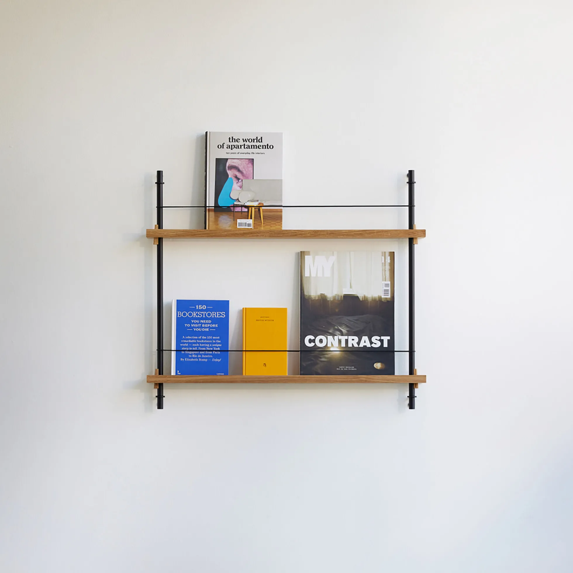 Magazine Shelving Small, oak/black