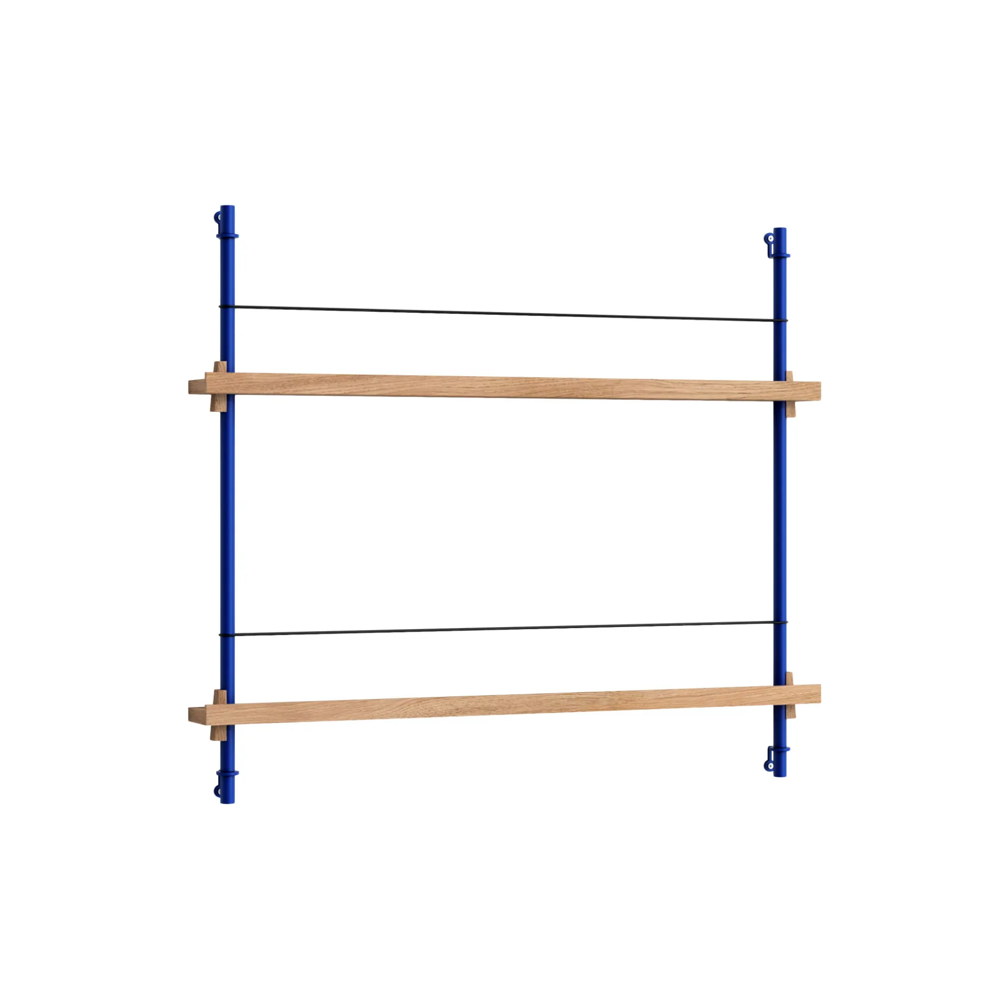 Magazine Shelving Small, oak/deep blue