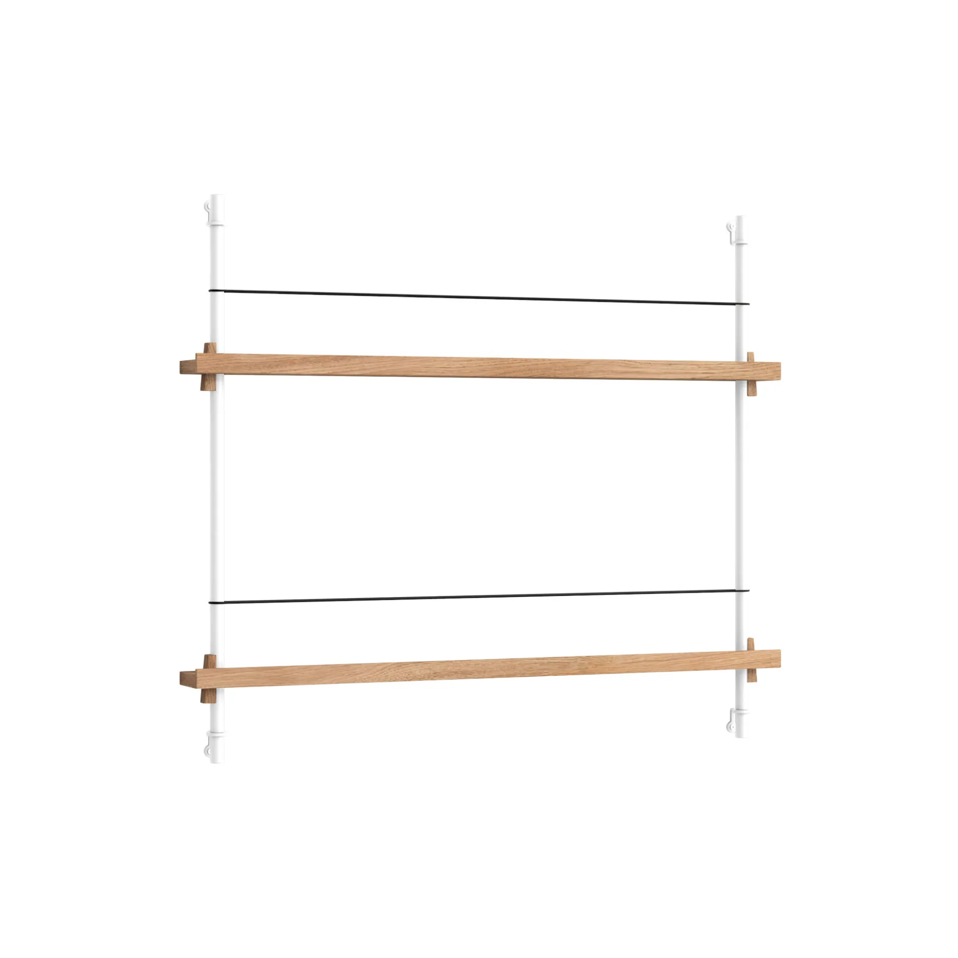 Magazine Shelving Small, oak/white