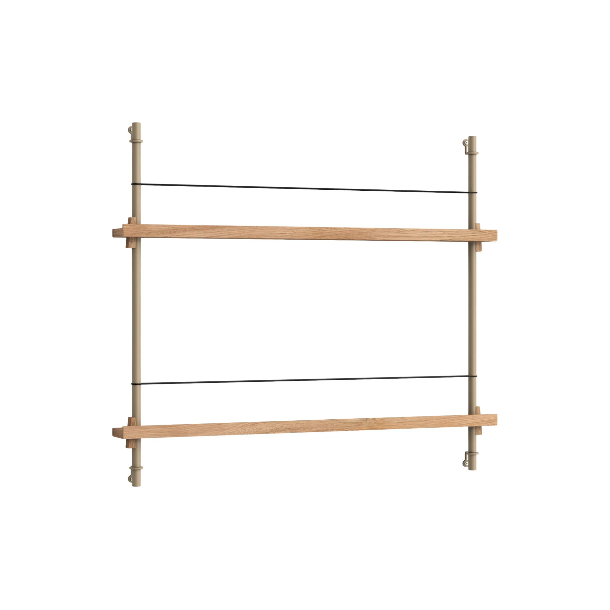 Magazine Shelving Small, oak/warm grey