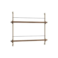 Magazine Shelving Small, smoked oak/warm grey