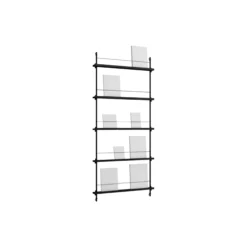 Magazine Shelving Tall, black/black