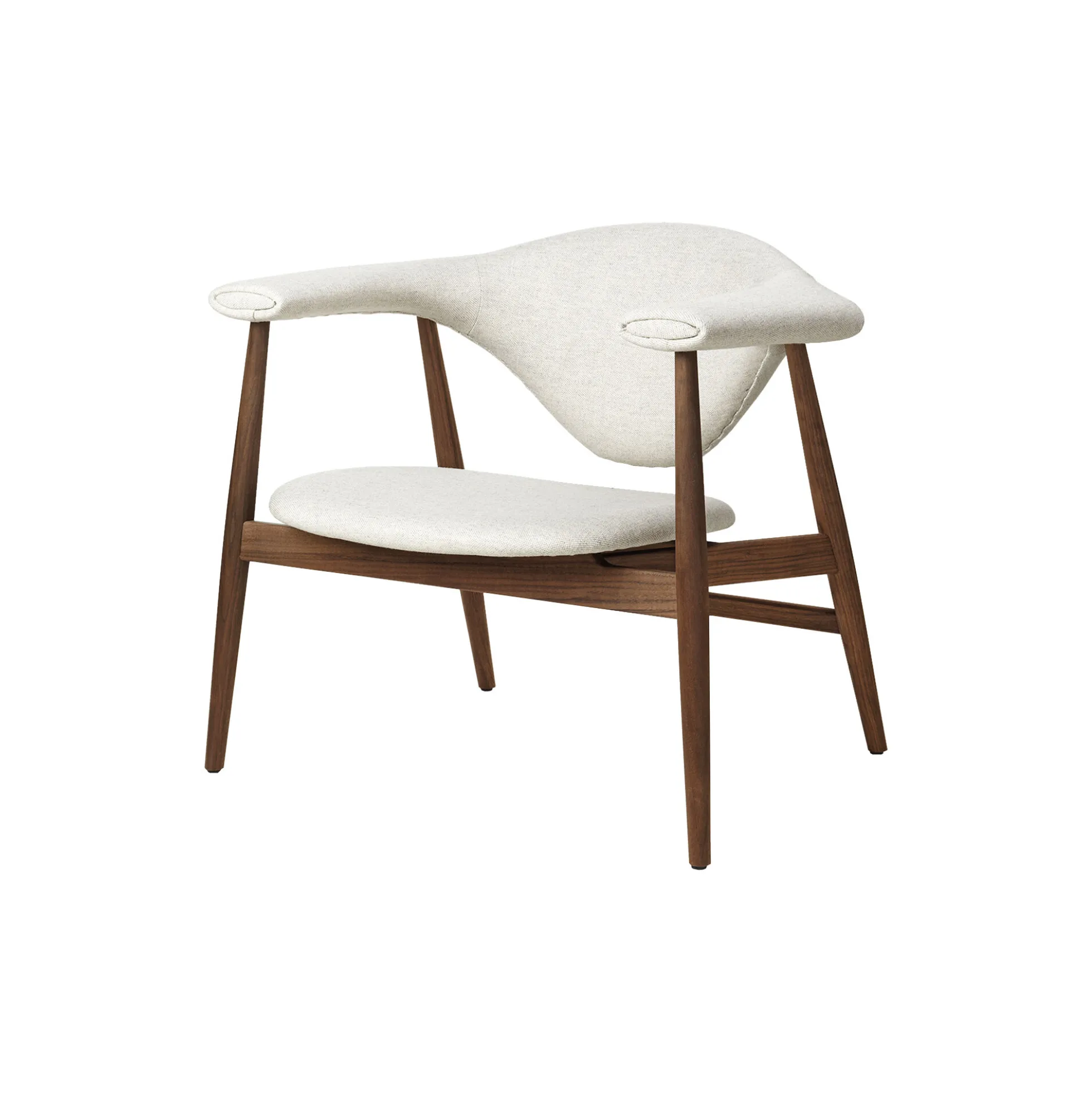 Masculo Lounge Chair, Plain 0026/oiled american walnut