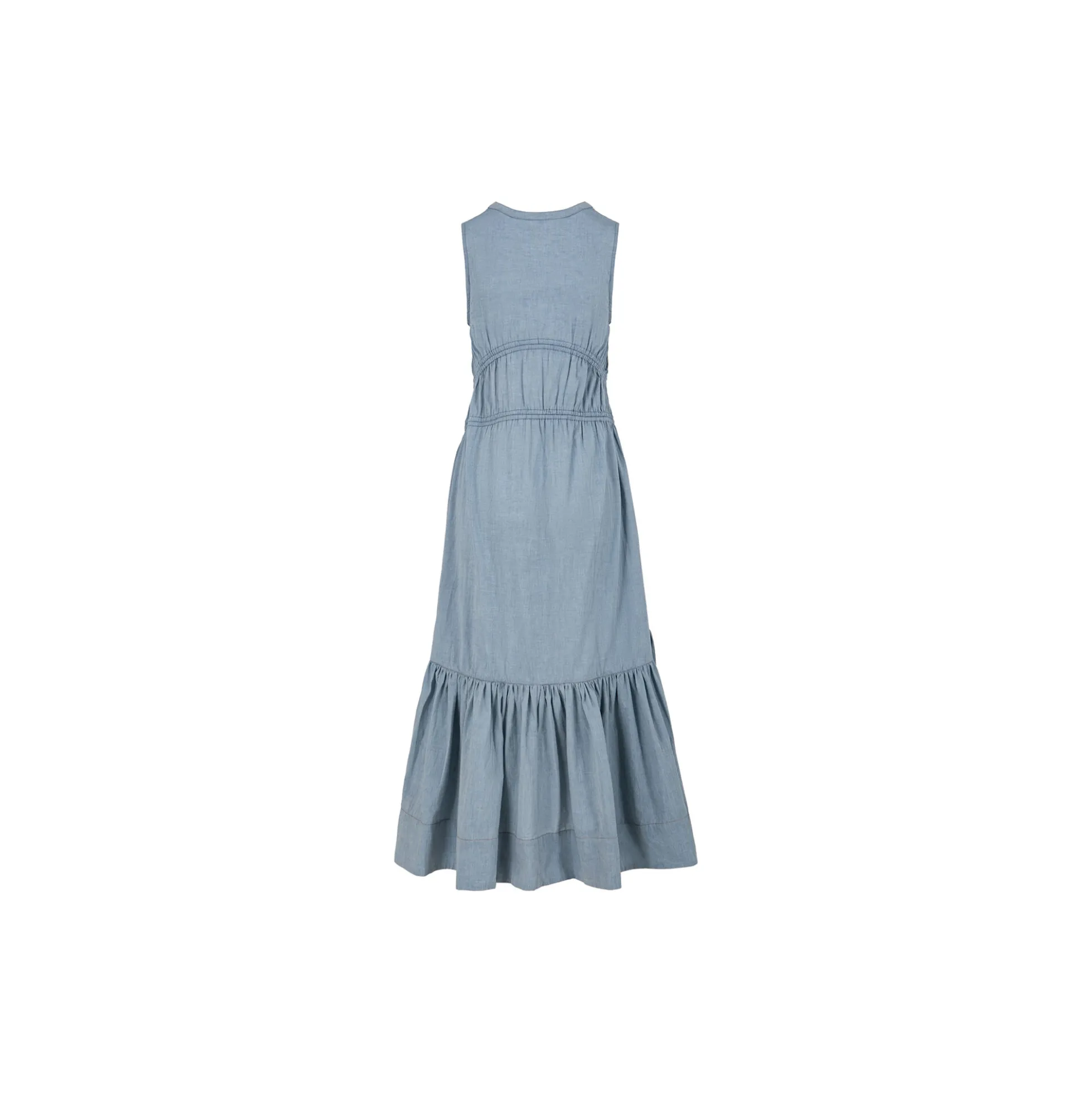 Maxi dress with bows, ash blue