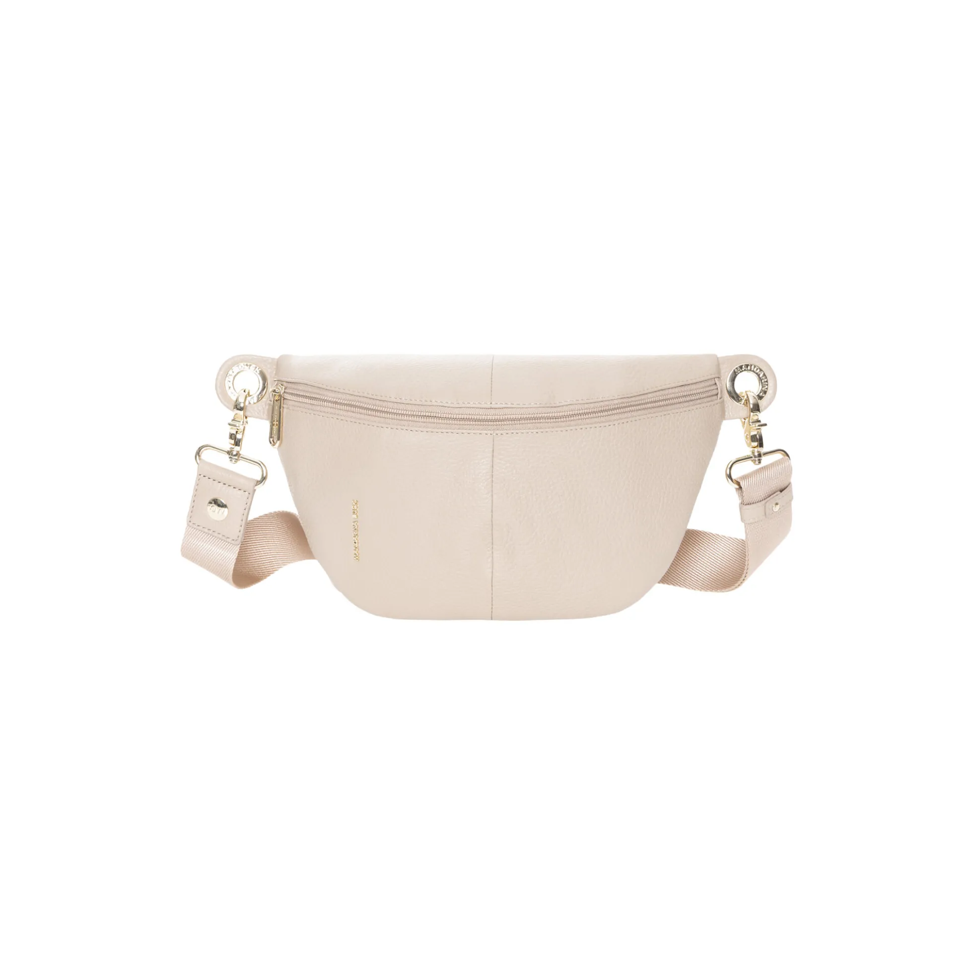 Mellow Leather Bum Bag, warm taupe
