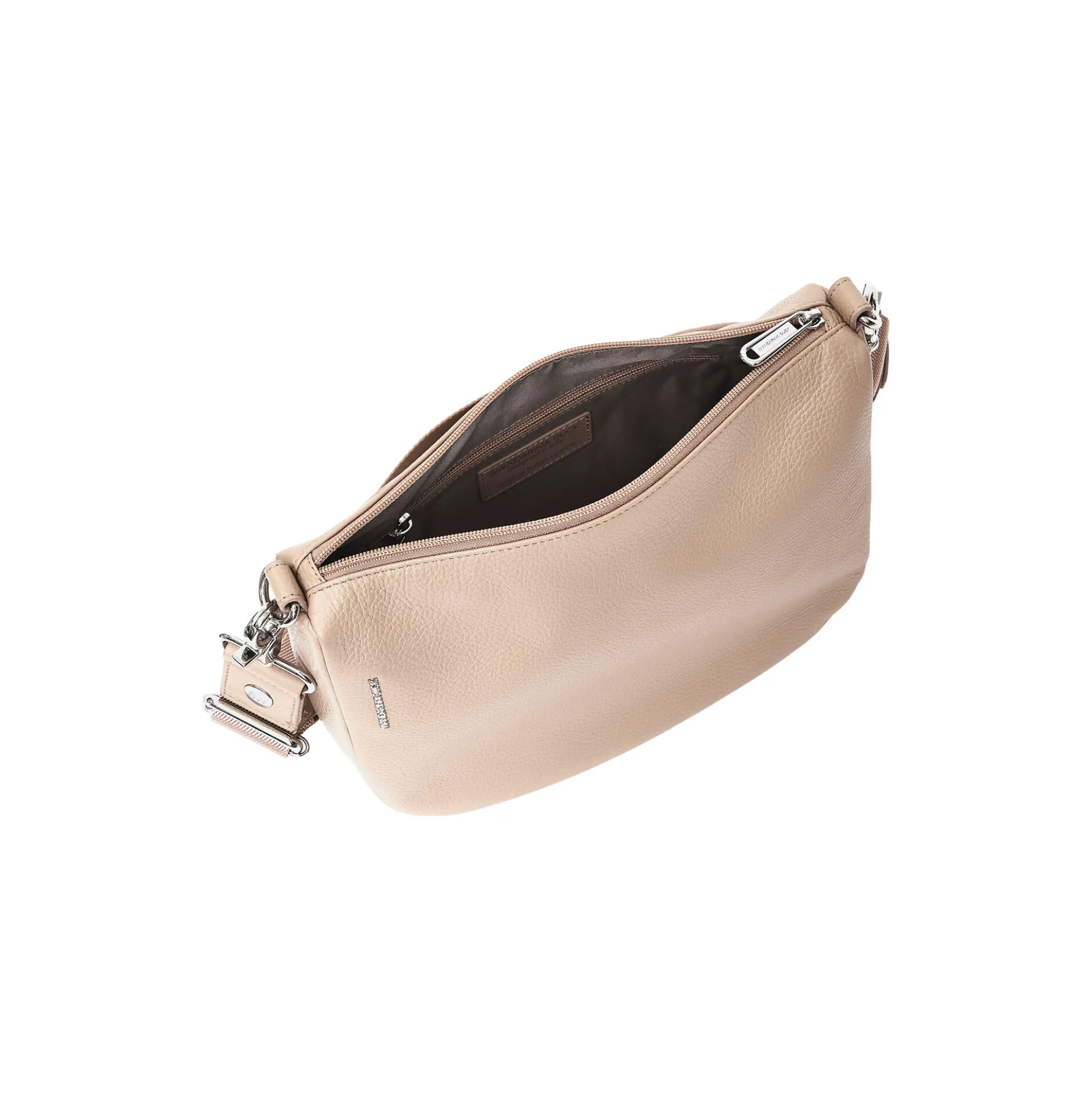 Mellow Leather Hobo, warm taupe