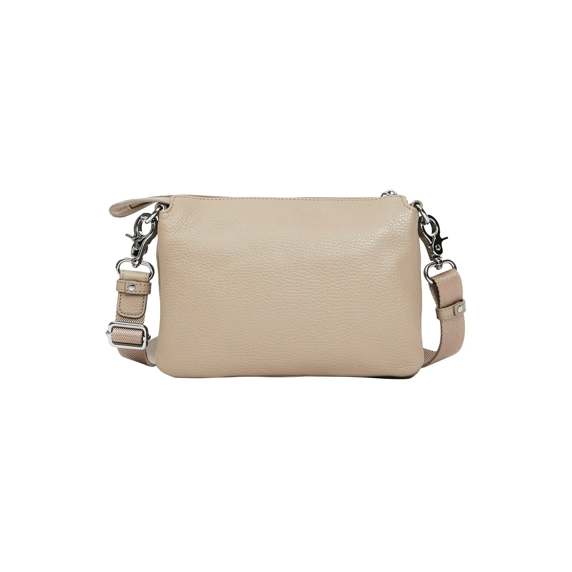 Mellow Leather Pochette, warm taupe