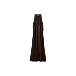 MELSW HALTER NECK MAXI DRESS, intense brown
