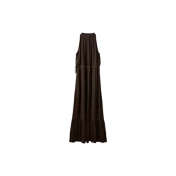 MELSW HALTER NECK MAXI DRESS, intense brown
