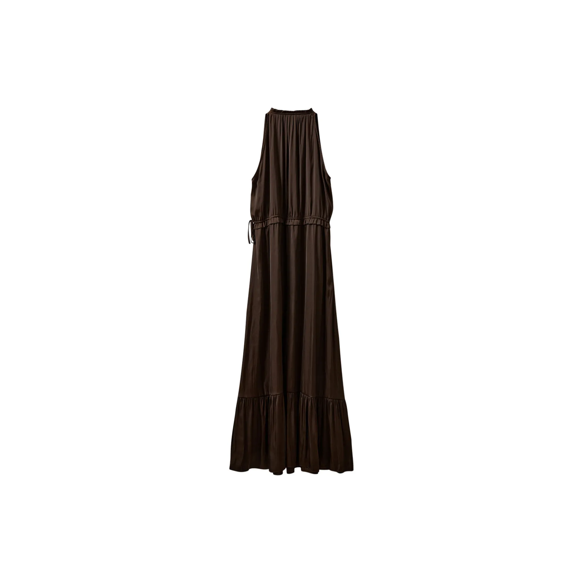 MELSW HALTER NECK MAXI DRESS, intense brown