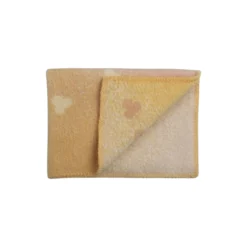 MELVIN Baby Size Throw, light pink/yellow