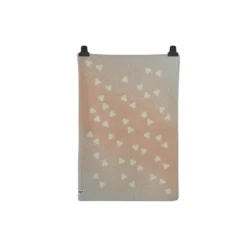 MELVIN Baby Size Throw, light pink/light blue