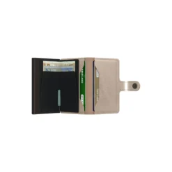 Miniwallet, metallic champagne/brown