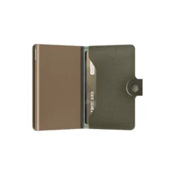 Miniwallet, saffiano olive