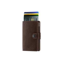 Miniwallet, vegetable tanned espresso/brown
