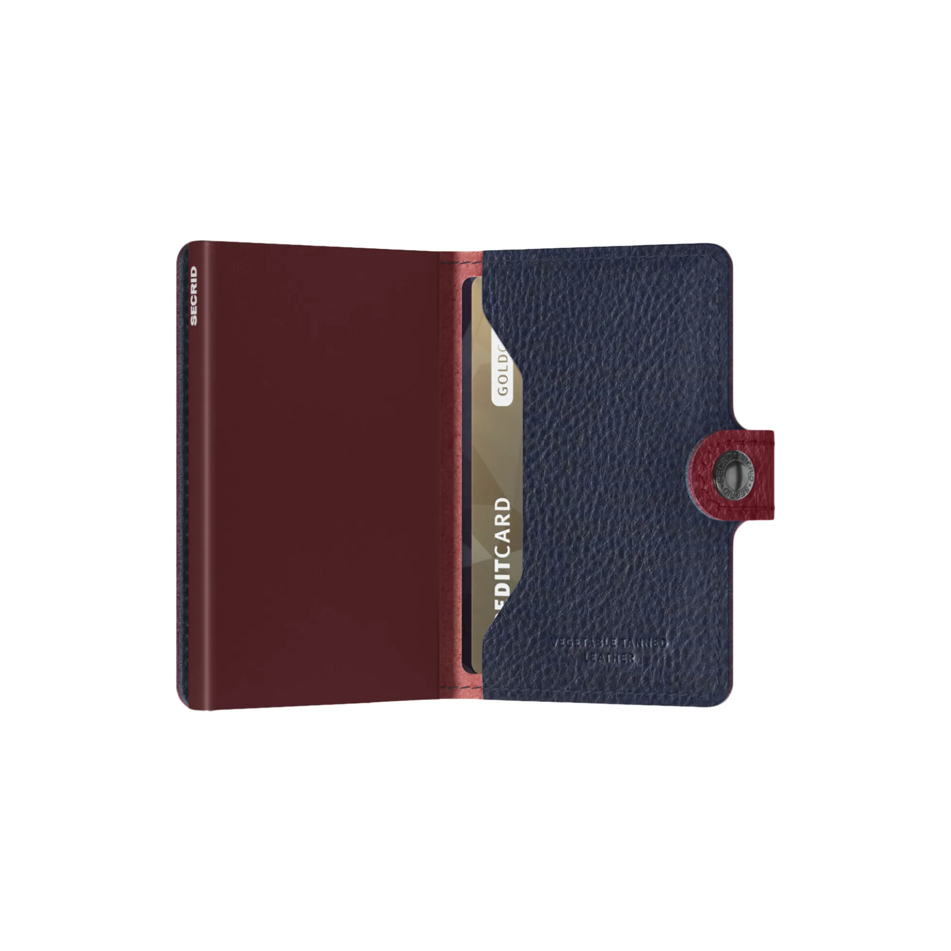 Miniwallet, vegetable tanned rosso/bordeaux