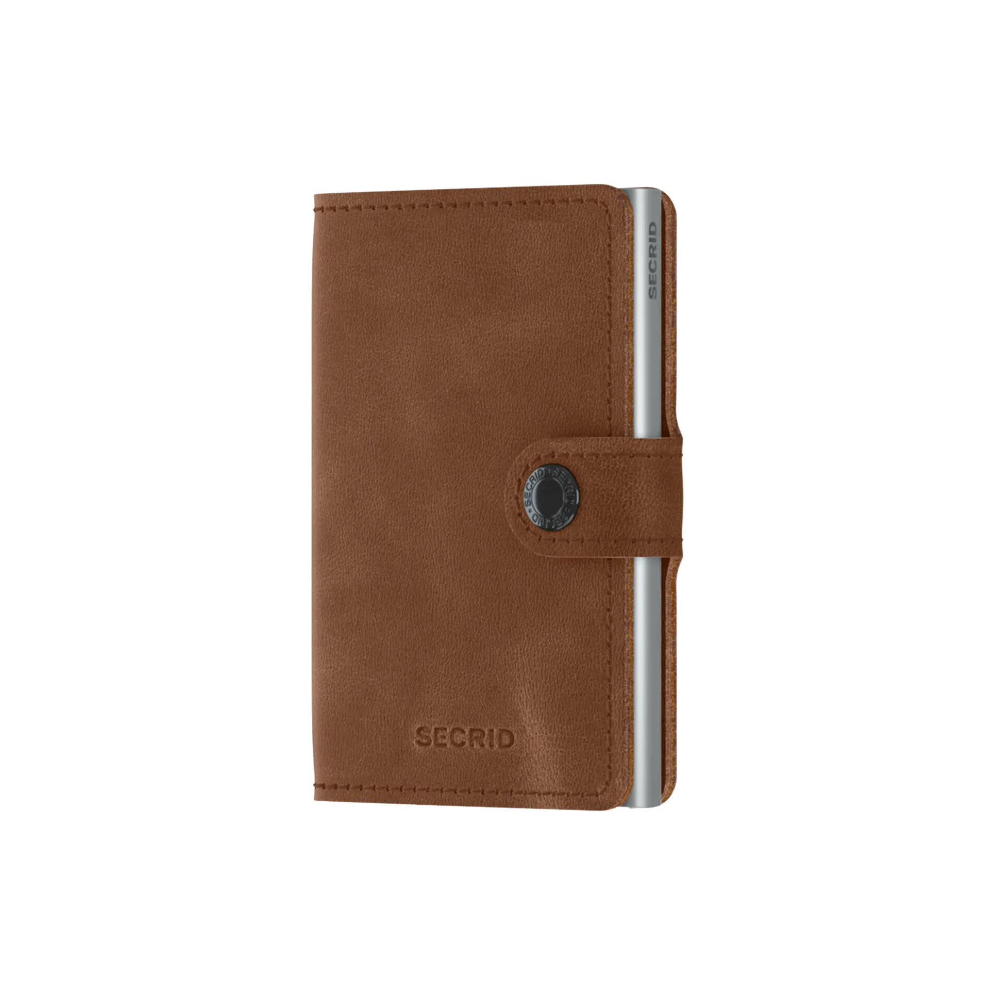Miniwallet, vintage cognac/silver